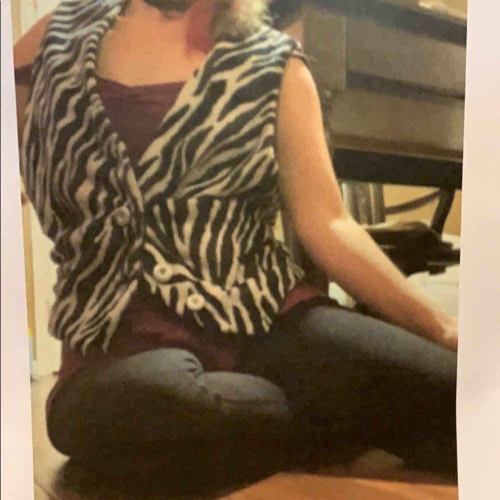 Zebra Fleece Vest
